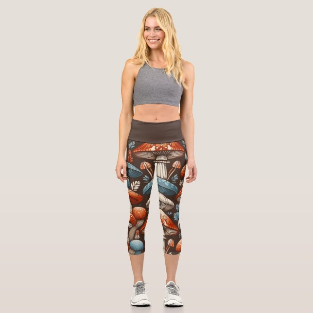 Americana Mushrooms Capri Leggings (Vorderseite)