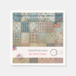 Americana Patchwork-Erinnerungs-Quilt-Party-Dekora Serviette