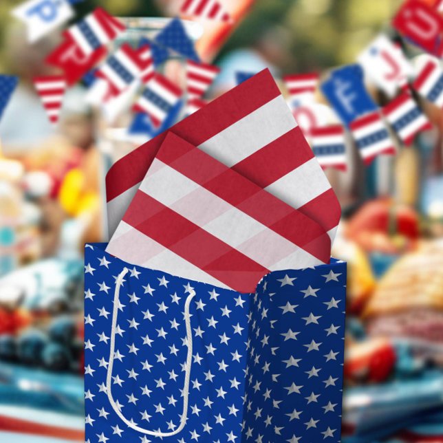 Americana Red And White Stripes Seidenpapier (Von Creator hochgeladen)