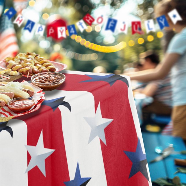 Americana Red White Blue Stars And Stripes Tischdecke (Von Creator hochgeladen)