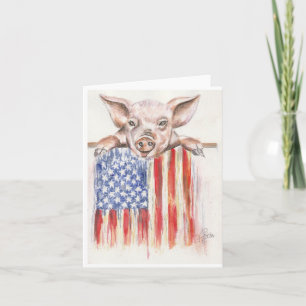 Americana-Schwein Karte