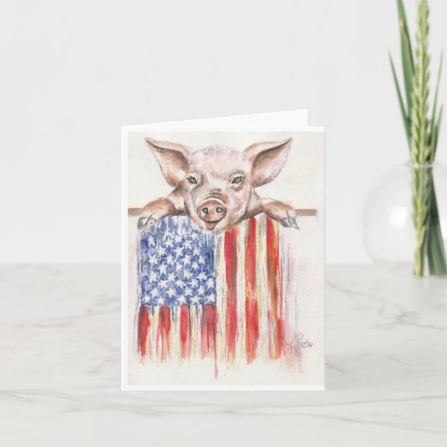 Americana-Schwein  Karte (Vorderseite)