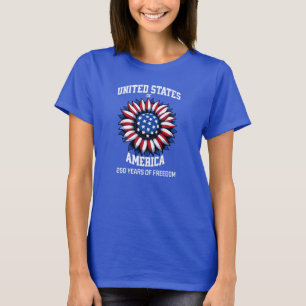 Americana-Sonnenblumen-Shirt T-Shirt