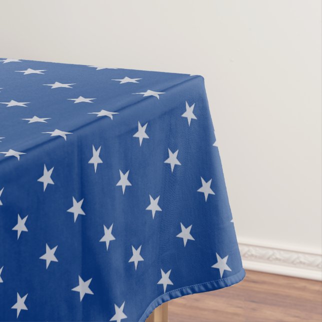 Americana Spangled Stars on Light Navy Blue  Tischdecke (Beispiel)