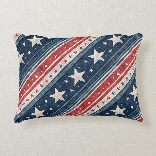 Americana/Stars Stripes/Patriotic Dekokissen (Vorderseite)