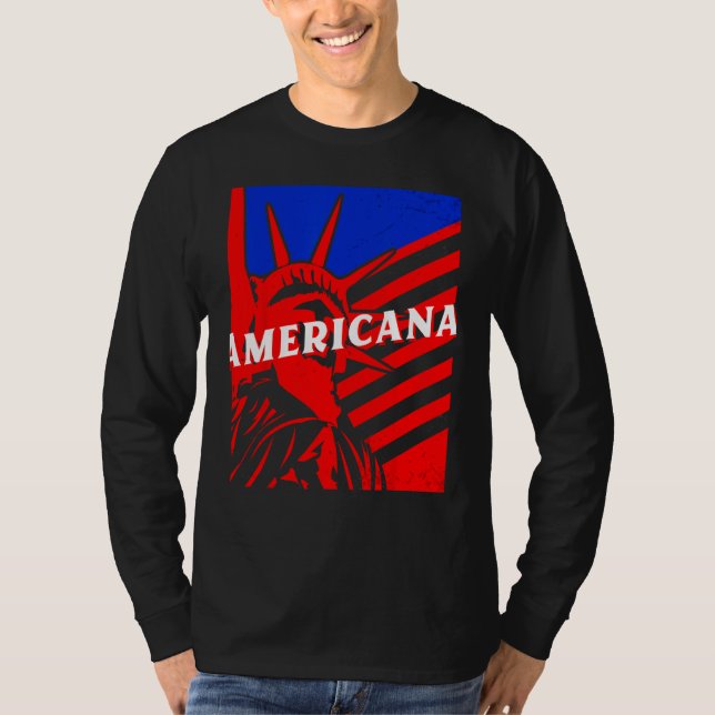 Americana Statue of Liberty BJJ Jiu Jitsu MMA Figh T-Shirt (Vorderseite)
