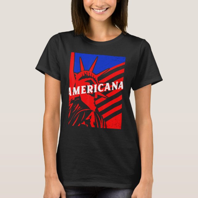 Americana Statue of Liberty BJJ Jiu Jitsu MMA Figh T-Shirt (Vorderseite)