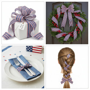 Americana Sterne und Streifen Satinband