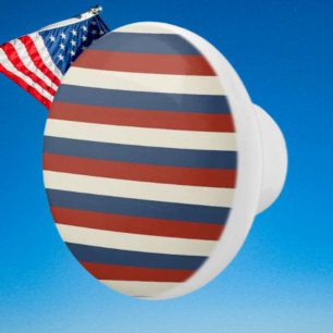 Americana Stripes - Keramik-Schublade Keramikknauf