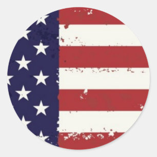 AmericanaFlagge-Aufkleber Runder Aufkleber