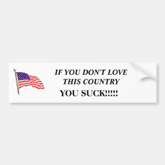 AmericanFlag01, WENN SIE NICHT LIEBE DIESES LAND Autoaufkleber