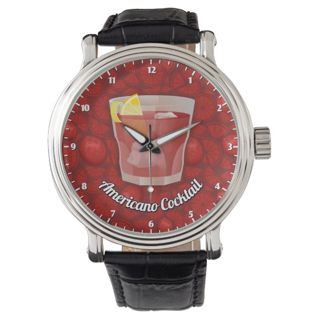 Americano-Cocktail Armbanduhr (Vorderseite)
