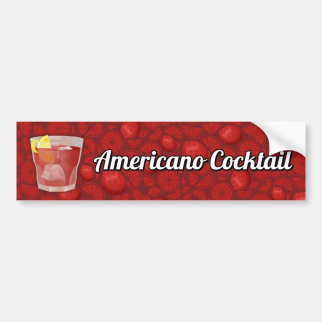 Americano-Cocktail Autoaufkleber (Vorne)