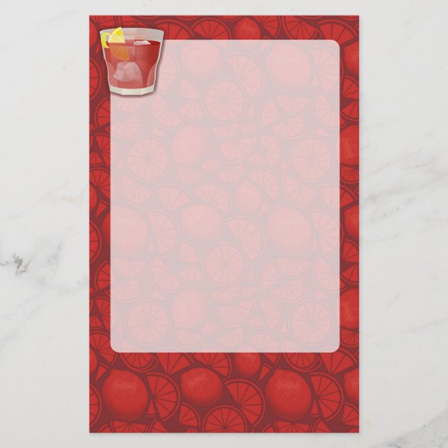 Americano-Cocktail Briefpapier (Vorderseite)