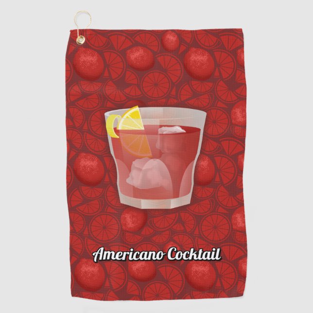 Americano Cocktail Golfhandtuch (Vorderseite)