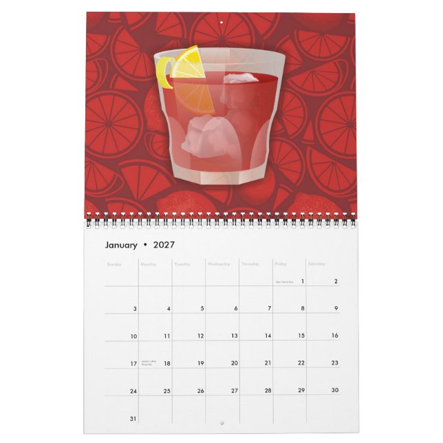 Americano-Cocktail Kalender (Jan 2027)