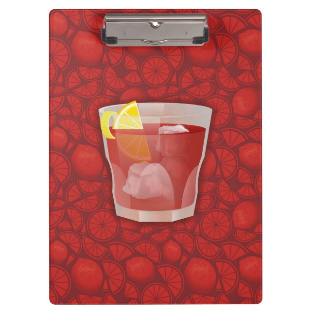 Americano-Cocktail Klemmbrett (Vorderseite)