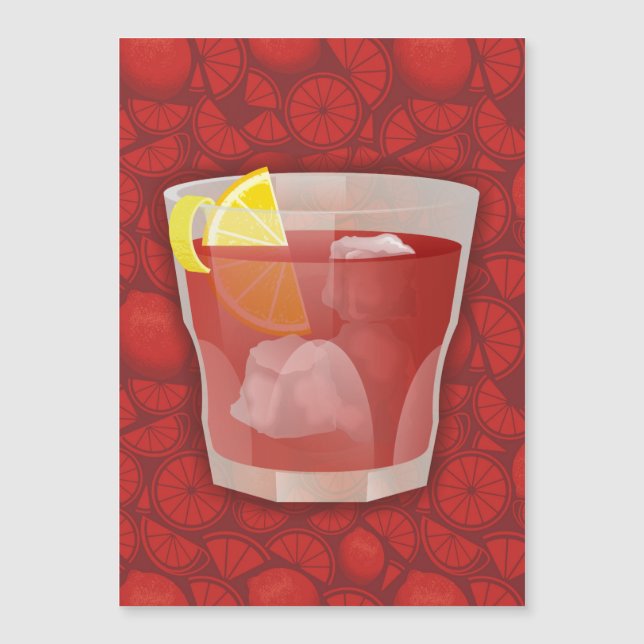 Americano-Cocktail Magnetkarte (Vorderseite)