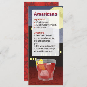 Americano Cocktail Rezept Einladung