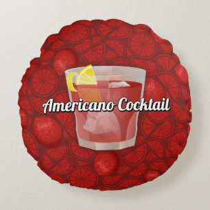 Americano Cocktail Rundes Kissen