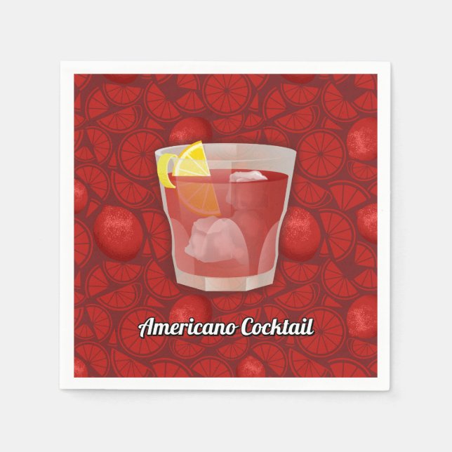 Americano-Cocktail Serviette (Vorderseite)