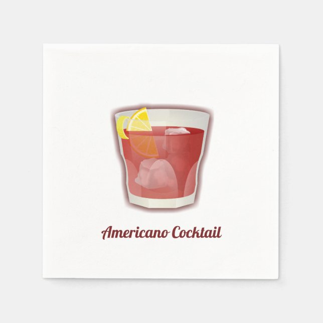 Americano-Cocktail Serviette (Vorderseite)