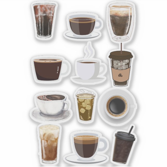 Americano Collage Aufkleber (Vorderseite)