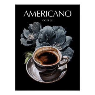 Americano Kaffee Kunst Poster