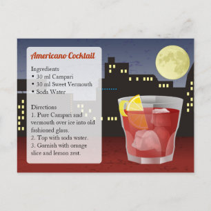 Americano Rezeptkarte Postkarte
