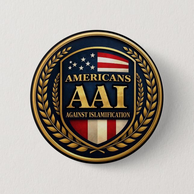 Americans Against Islamification Button (Vorderseite)