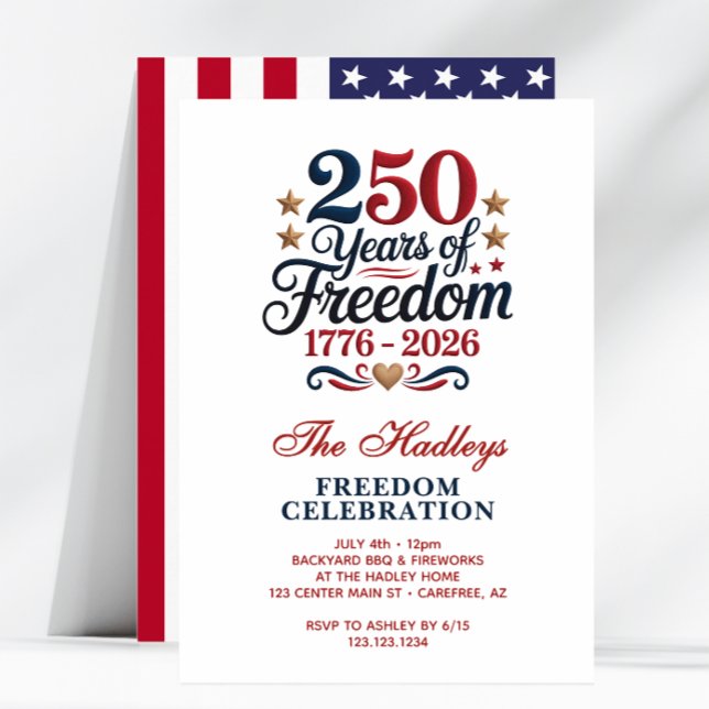 America's 250 Year Anniversary Family Einladung (Von Creator hochgeladen)