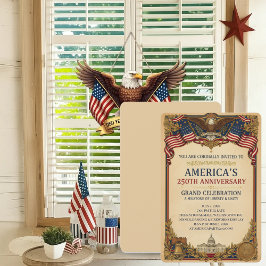 America's 250th Anniversary Celebration Vintage Einladung