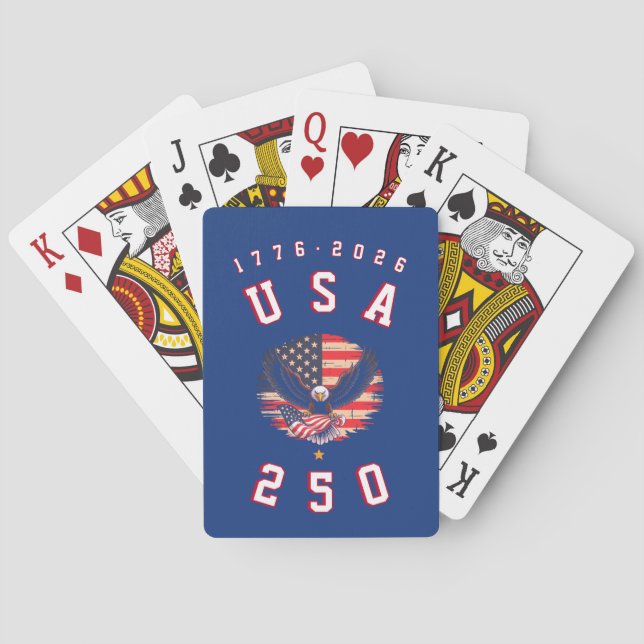 America's 250th Anniversary USA 250 1776 2026 Spielkarten (Rückseite)