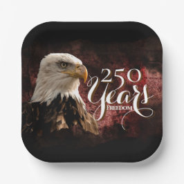 America's 250th Birthday Bald Eagle Paper Plates Pappteller