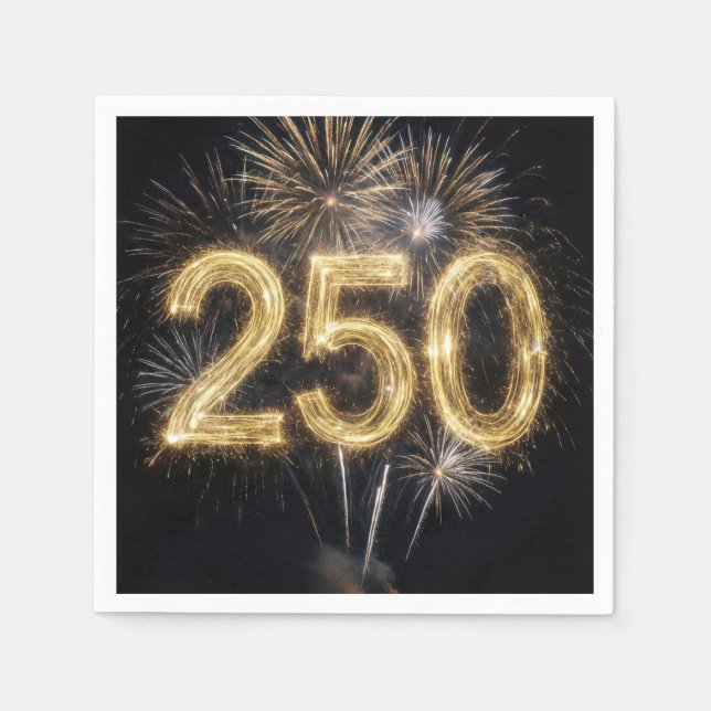 America's 250th Birthday Fireworks Serviette (Vorderseite)