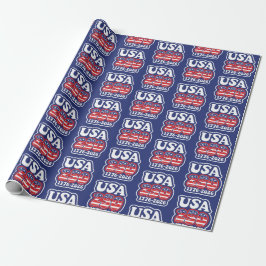 America's 250th Birthday - Groovy USA 250 Geschenkpapier