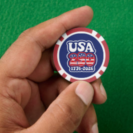 America's 250th Birthday - Groovy USA 250 Pokerchips