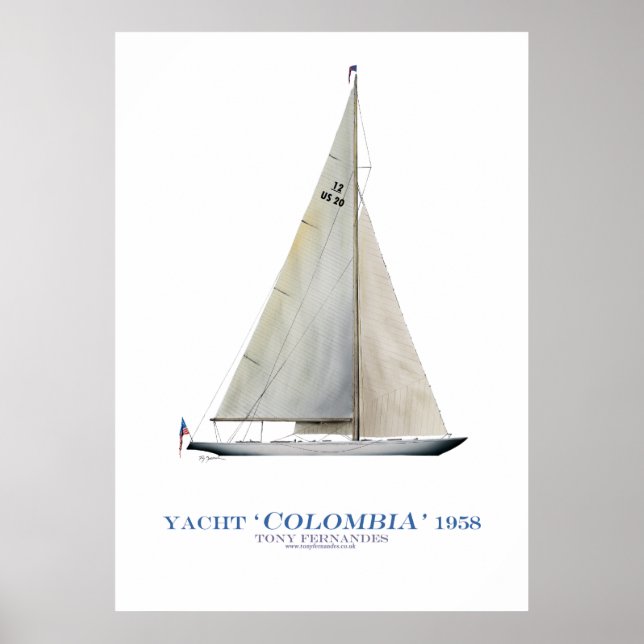 americas cup yacht "colombia", tony fernandes poster (Vorne)