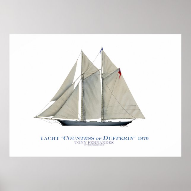 americas cup yacht 'Countess of dufferin' Poster (Vorne)