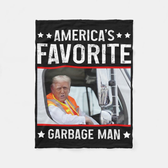 America's Favorite Garge Man Funny Trump Garge Tru Fleecedecke (Vorderseite)