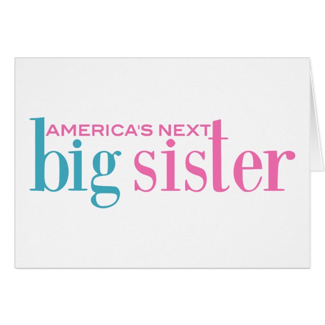 America's Next Big Sister (Vorderseite (Horizontal))
