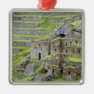 Americas, Peru, Machu PIcchu. Die alten 2 Ornament Aus Metall