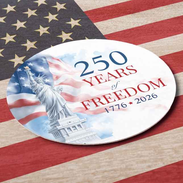America's Semiquincentennial 250 Years Freedom Runder Pappuntersetzer (Semiquincentennial 250 Years Freedom Round Paper Coaster)