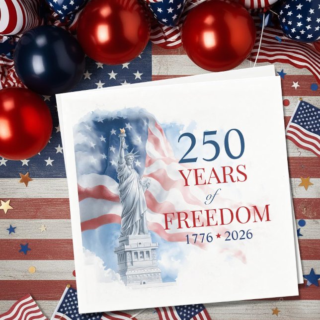 America's Semiquincentennial 250 Years Freedom Serviette (Semiquincentennial 250 Years Freedom Napkins)