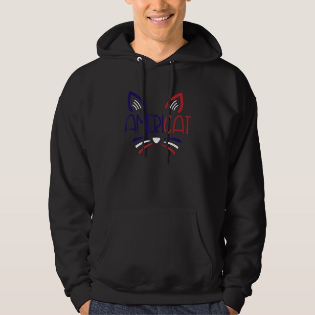 Americat 4th of July Independence Freedom 1776 Cel Hoodie (Vorderseite)