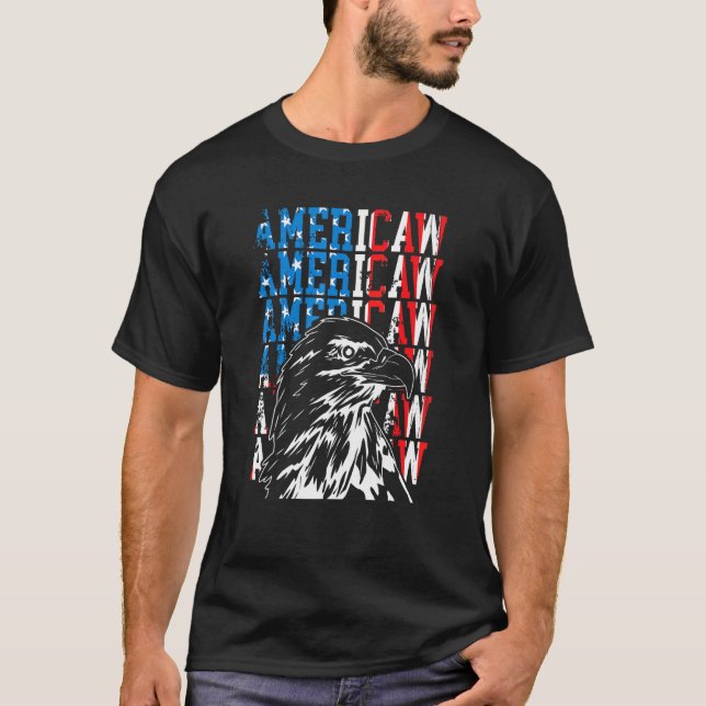 Americaw Eagle American Flag Bandana Patriotic USA T-Shirt (Vorderseite)