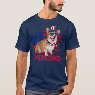 Americorgi, Dog Ohrs for Dog Lovers, Corgi Womens T-Shirt
