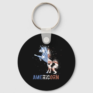 Americorn amerikanische Flagge patriotisches Einho Schlüsselanhänger