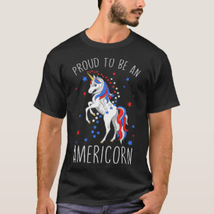 Americorn Unicorn 4. Juli T Shirt Girls Merico