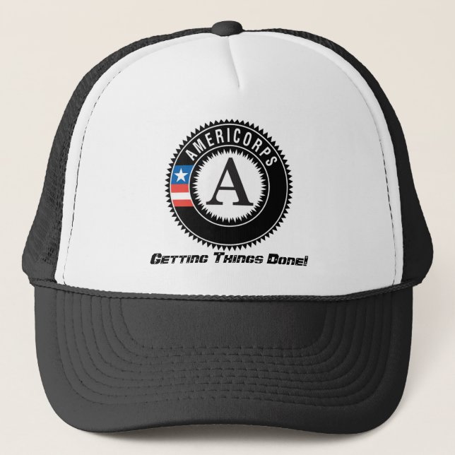 americorps Logo, Sachen erhalten erfolgt! Truckerkappe (Vorderseite)